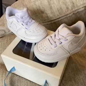 Nike baby shoes white